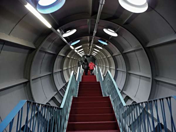 Inside Brussels Atomium Interior Stairs