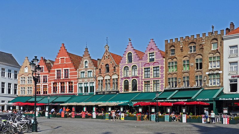 Bruges near Brussels main market