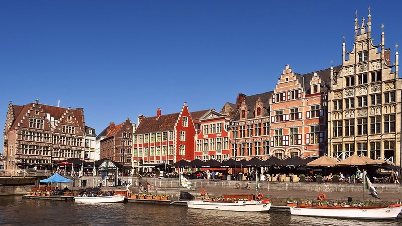 Brussels Ghent canal houses