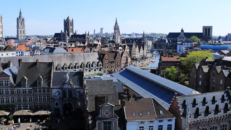 Brussels Ghent skyline